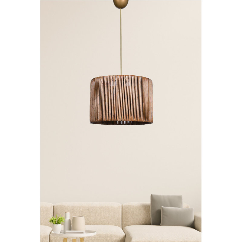 1 Light Brown Shaded Pendant